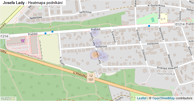 Josefa Lady - mapa podnikání