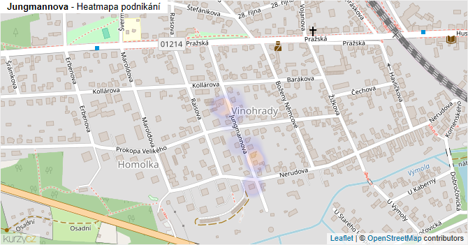 Jungmannova - mapa podnikání