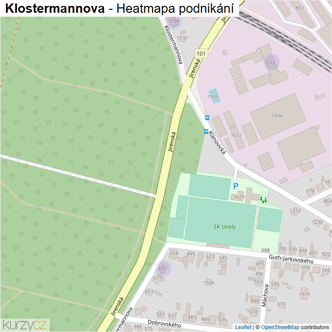 Mapa Klostermannova - Firmy v ulici.