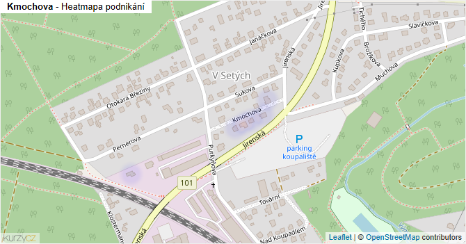 Kmochova - mapa podnikání