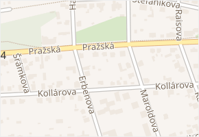 Kollárova v obci Úvaly - mapa ulice