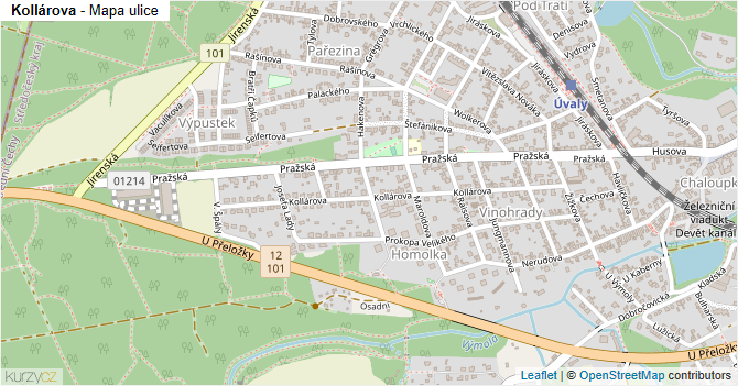 Kollárova - mapa ulice