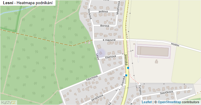Lesní - mapa podnikání