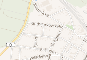 Máchova v obci Úvaly - mapa ulice