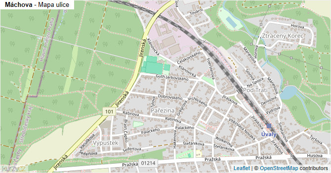 Máchova - mapa ulice