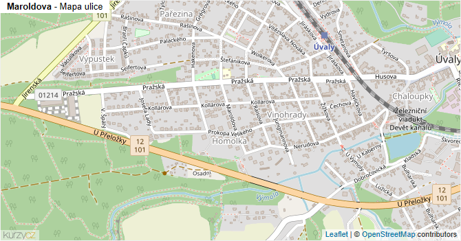 Maroldova - mapa ulice