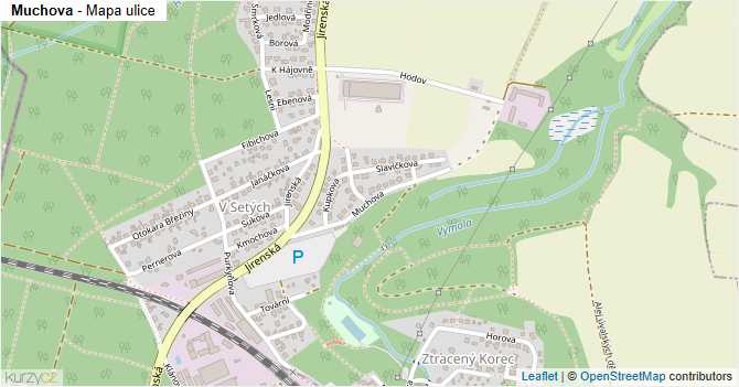 Muchova - mapa ulice