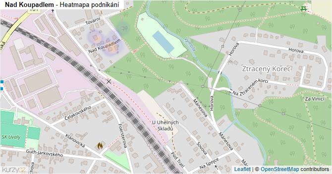 Nad Koupadlem - mapa podnikání