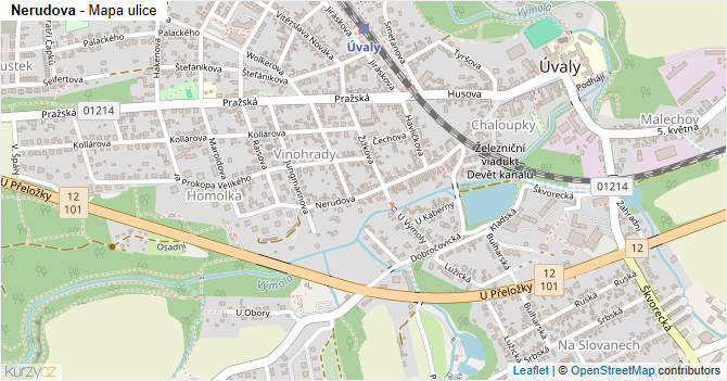 Nerudova - mapa ulice