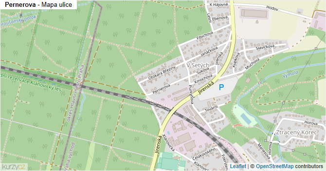 Pernerova - mapa ulice