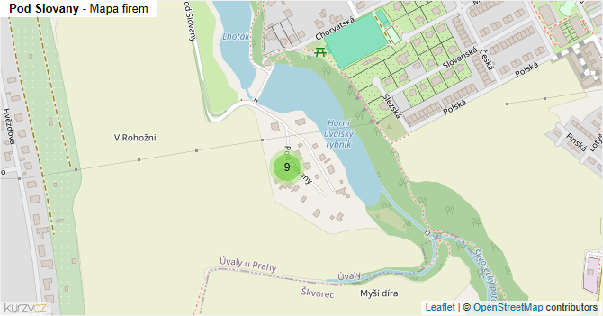 Pod Slovany - mapa firem