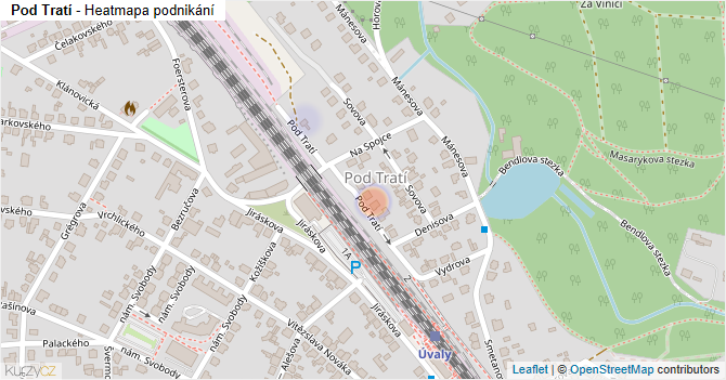 Pod Tratí - mapa podnikání