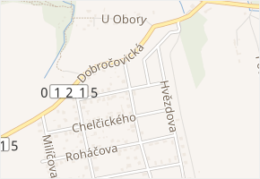 Poděbradova v obci Úvaly - mapa ulice