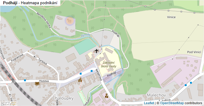 Podhájí - mapa podnikání