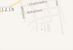 Rokycanova v obci Úvaly - mapa ulice