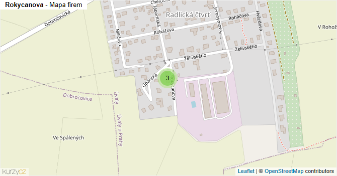 Rokycanova - mapa firem