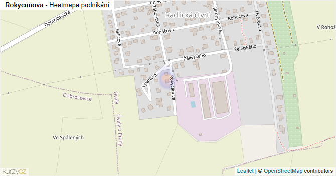 Rokycanova - mapa podnikání