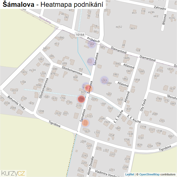 Mapa Šámalova - Firmy v ulici.