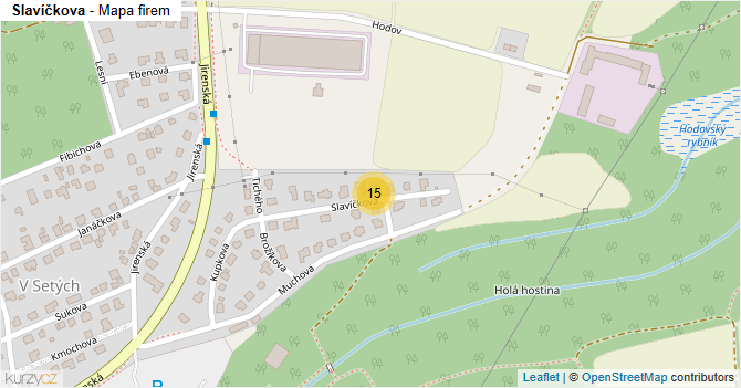 Slavíčkova - mapa firem