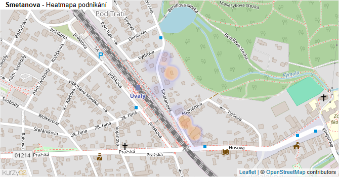 Smetanova - mapa podnikání