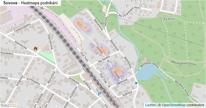 Sovova - mapa podnikání