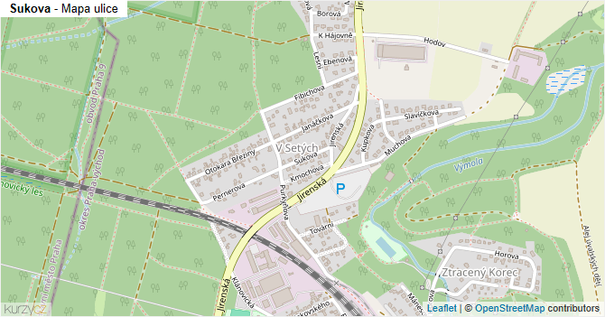 Sukova - mapa ulice