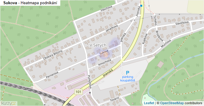 Sukova - mapa podnikání