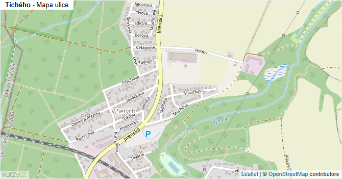 Tichého - mapa ulice