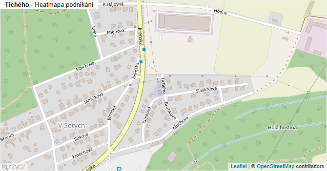 Tichého - mapa podnikání