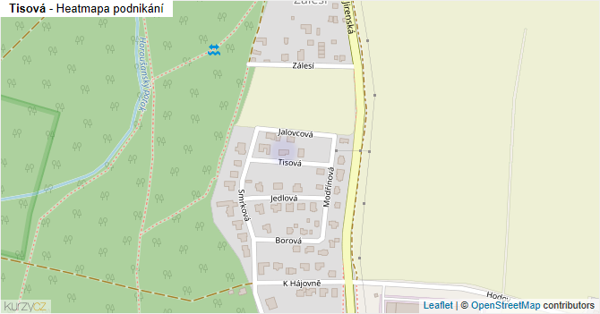 Tisová - mapa podnikání
