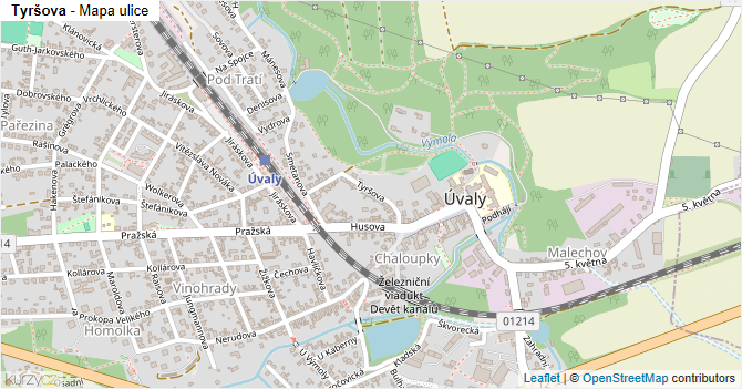 Tyršova - mapa ulice