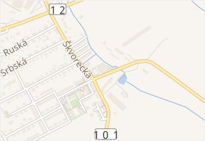 U Hostína v obci Úvaly - mapa ulice