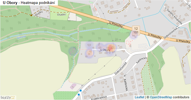 U Obory - mapa podnikání