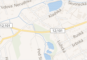 U Přeložky v obci Úvaly - mapa ulice