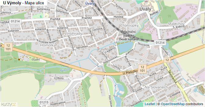 U Výmoly - mapa ulice