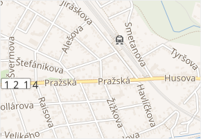 Vojanova v obci Úvaly - mapa ulice