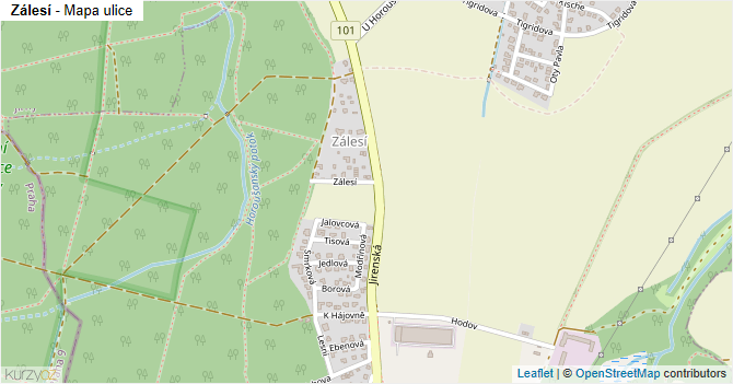 Zálesí - mapa ulice