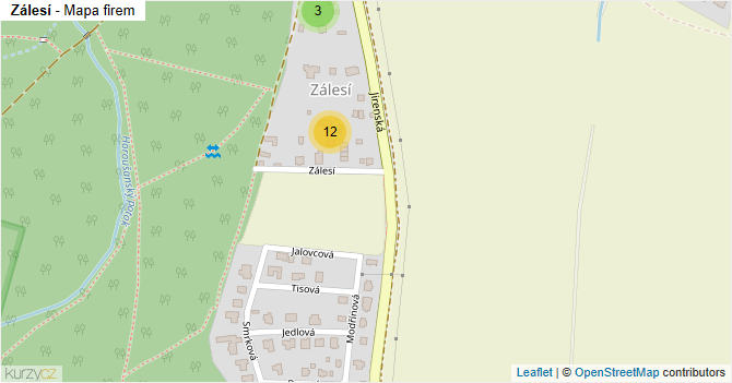 Zálesí - mapa firem