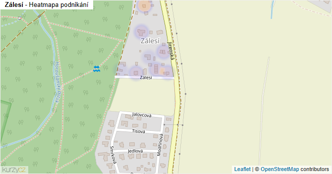 Zálesí - mapa podnikání