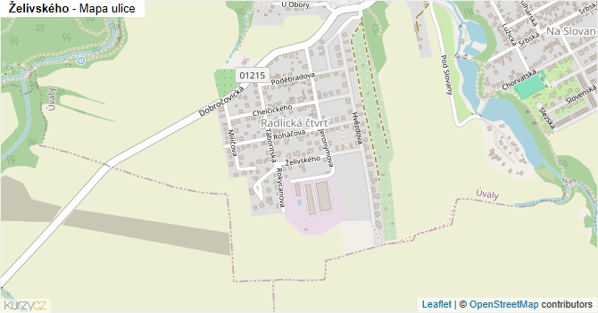 Želivského - mapa ulice
