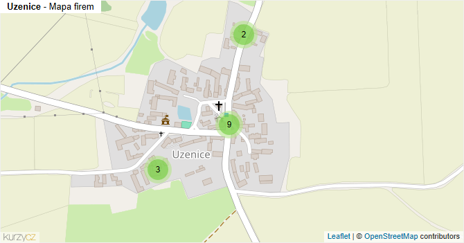 Uzenice - mapa firem