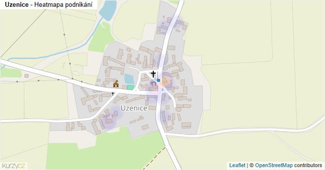 Uzenice - mapa podnikání