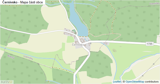 Černívsko - mapa části obce