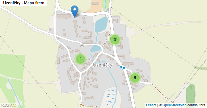 Uzeničky - mapa firem