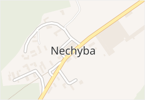 Nechyba v obci Úžice - mapa části obce