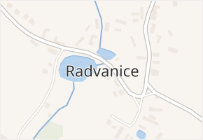 Radvanice v obci Úžice - mapa části obce
