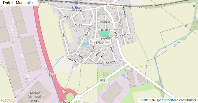 Dolní - mapa ulice