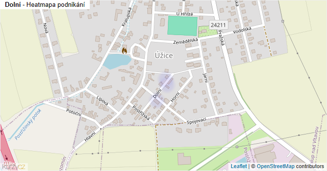 Dolní - mapa podnikání