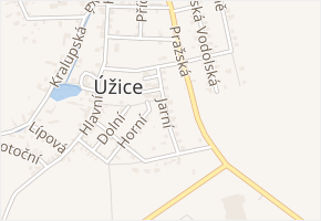 Jarní v obci Úžice - mapa ulice