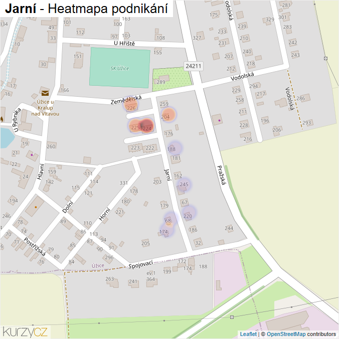 Mapa Jarní - Firmy v ulici.